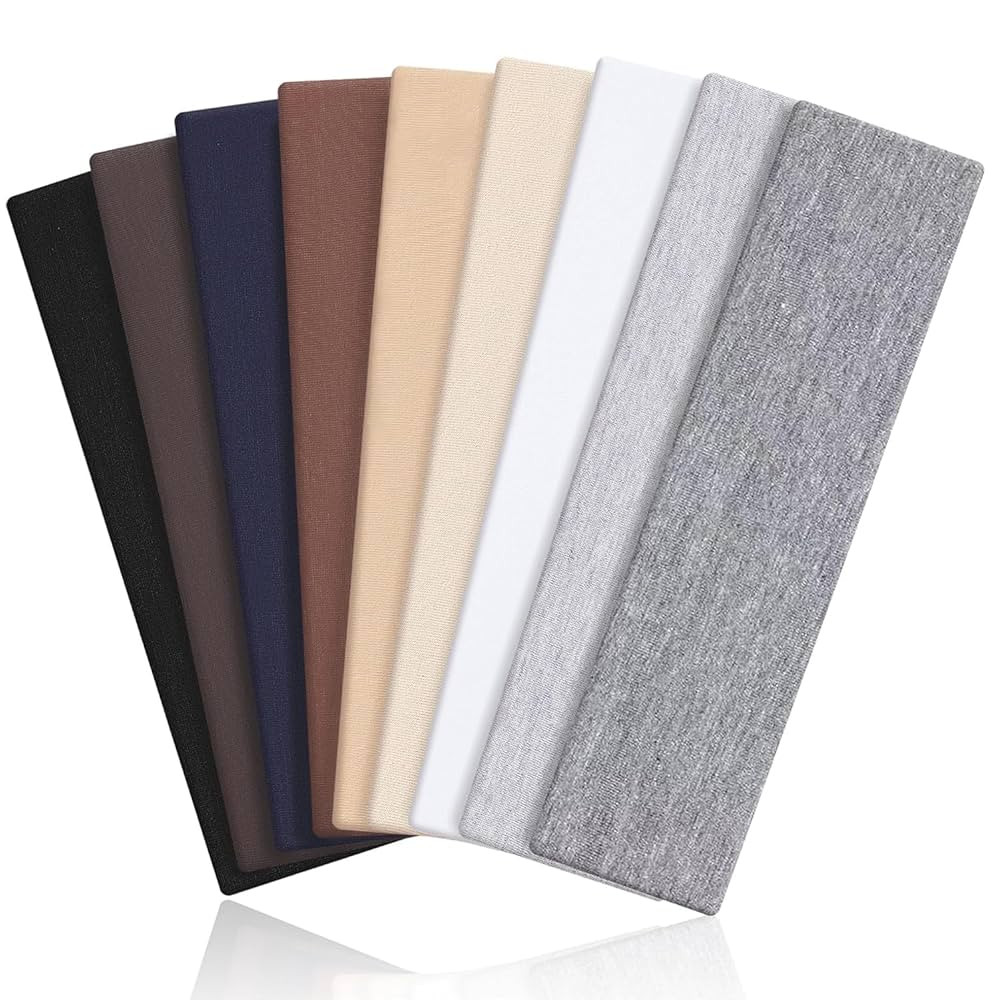 Wisecy Headbands for Women Non Slip - 9PCS Elastic Fabric Hair Band for Women's Hair, Soft Cotton... | Amazon (US)