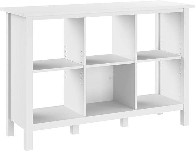 Bush Furniture Broadview 6 Cube Organizer in Pure White | Storage for Home Office Workspace | Amazon (US)