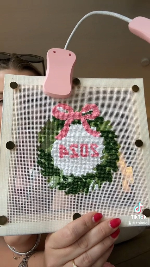 Needlepoint check in🩷🪡🧵

#LTKwedding