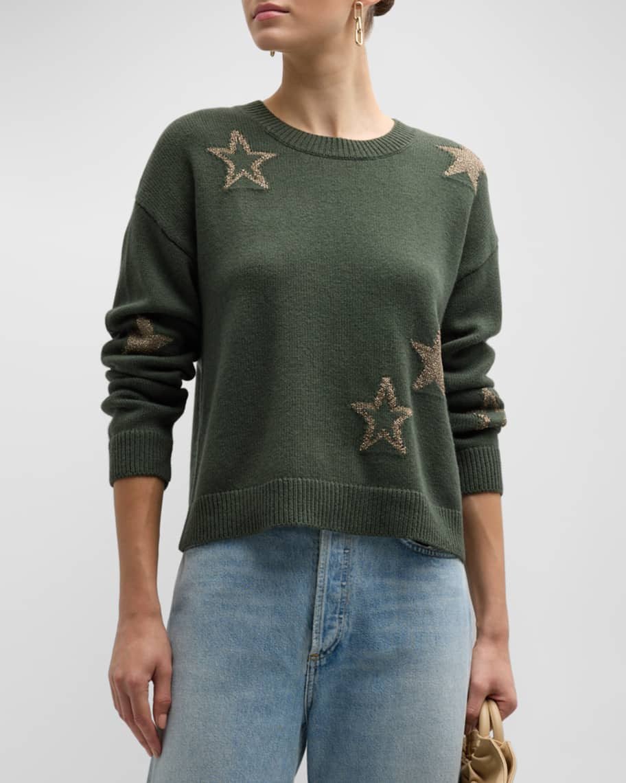 Perci Intarsia-Knit Star Sweater | Neiman Marcus