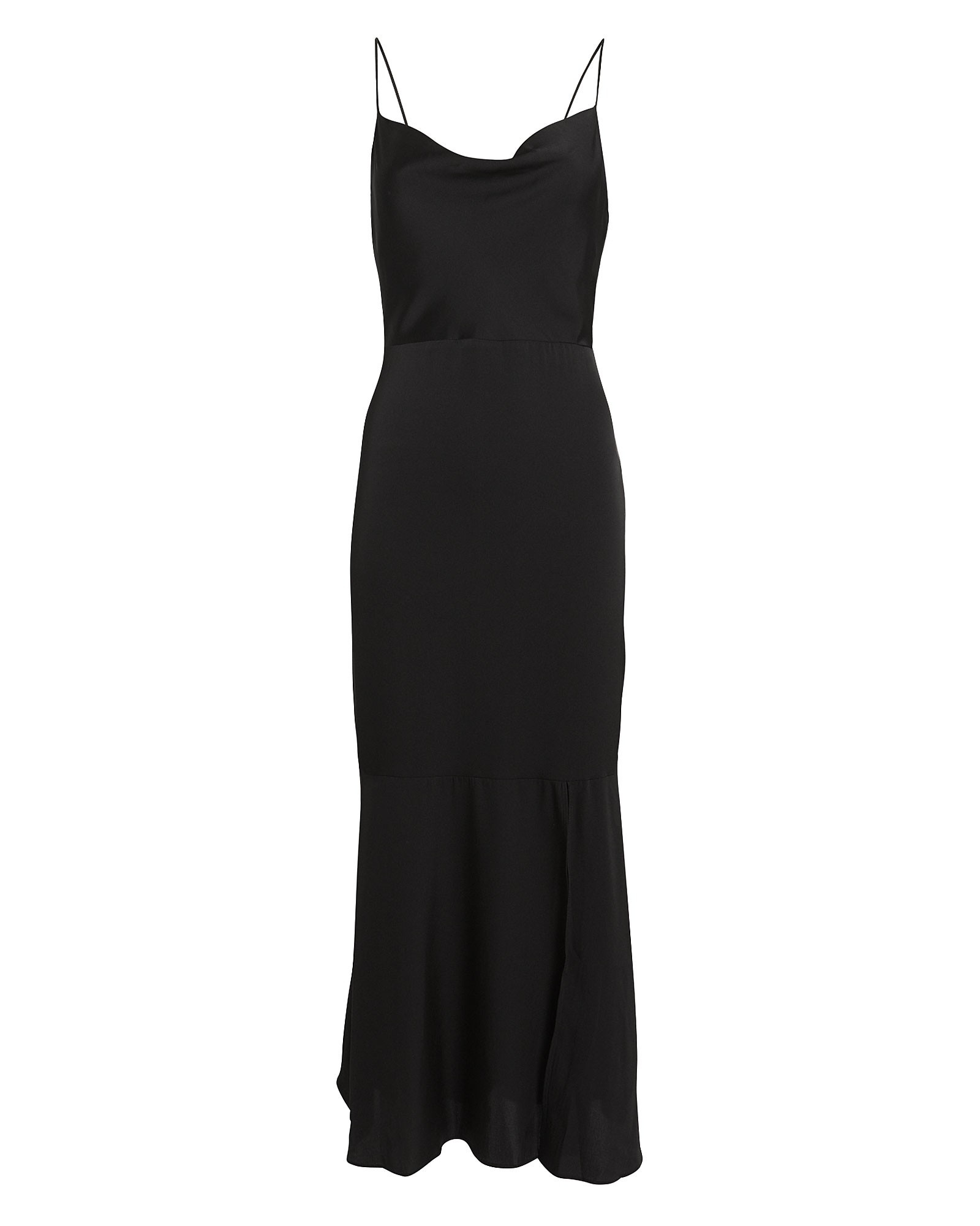 INTERMIX Paris Silk Slip Dress, Black 4 | INTERMIX