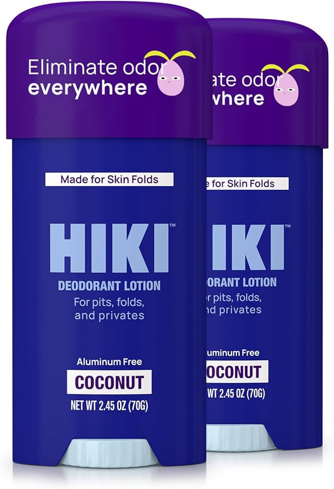 HIKI Whole Body Deodorant Cream for Skin Folds, Body Rolls + Private Parts Deodorant. Aluminum-Fr... | Amazon (US)