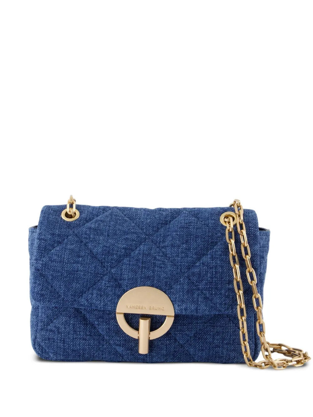 Vanessa Bruno quilted chain shoulder bag - Blue | Farfetch Global