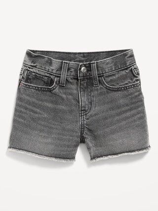 High-Waisted Frayed-Hem Jean Shorts for Girls | Old Navy (US)