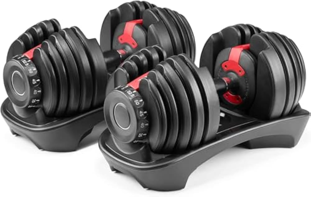 Adjustable Dumbbell Set 5-in-1 (52.5 lbs x 2) | Anti-Slip Handle Free Weights Dumbbell set for Me... | Amazon (US)