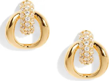Pavé Cubic Zirconia Doorknocker Earrings | Nordstrom