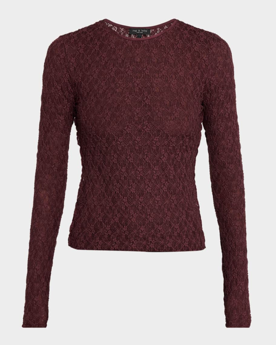 Ellie Lace Long-Sleeve Top | Neiman Marcus