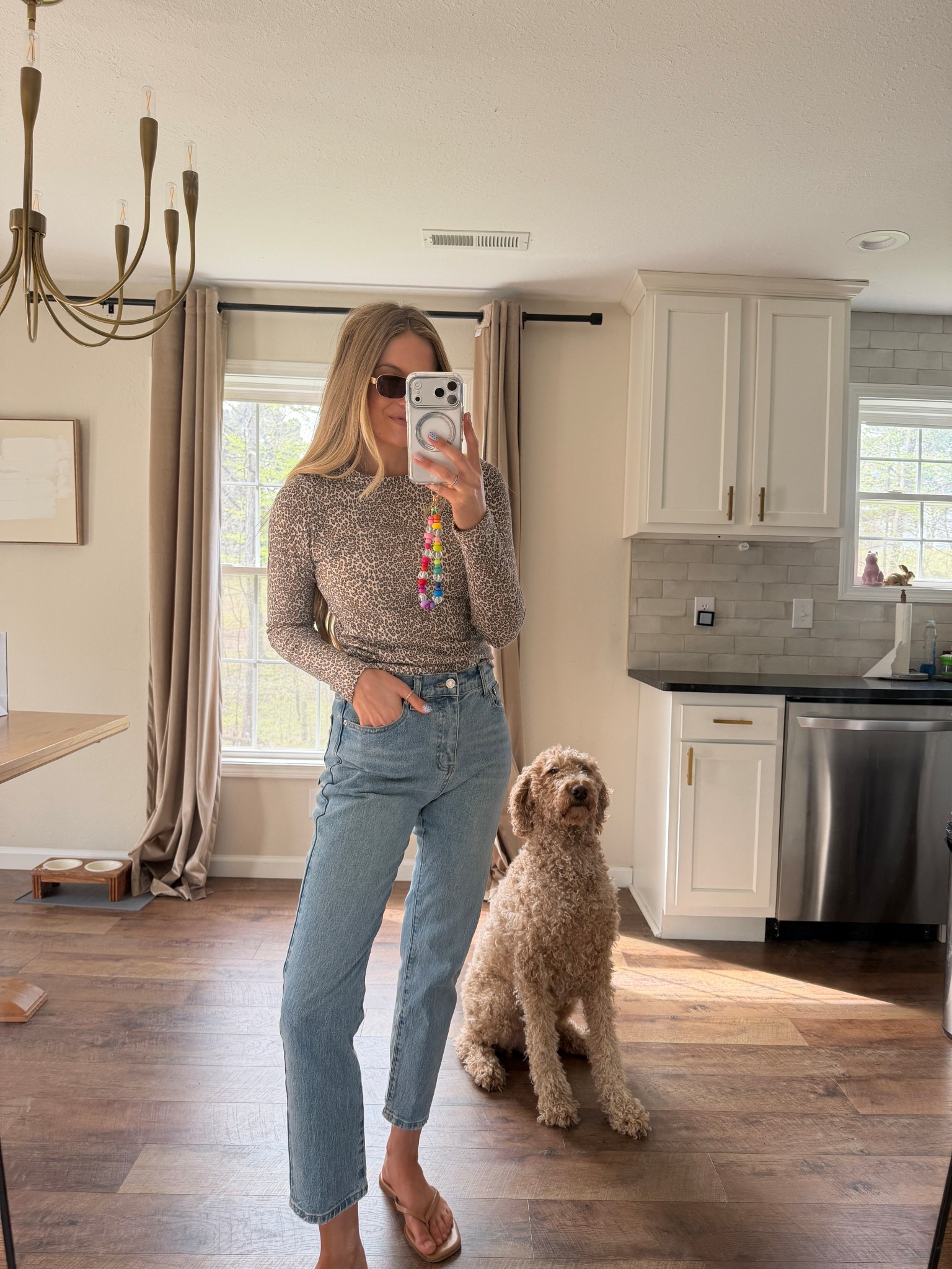 Casual fit check (with Dallas 🥰)

A great classic straight jean and a basic top! Switch it out for a tee or tank if it’s warm! I love these chic sandals too! #casualoutfit #springstyle #easylooks
@pinklily 

#LTKgrwm #LTKootd