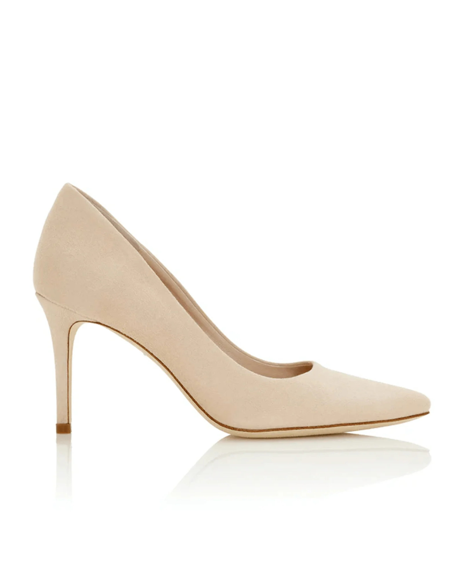 Claudia Blush Suede
			Mid Heel | Emmy London