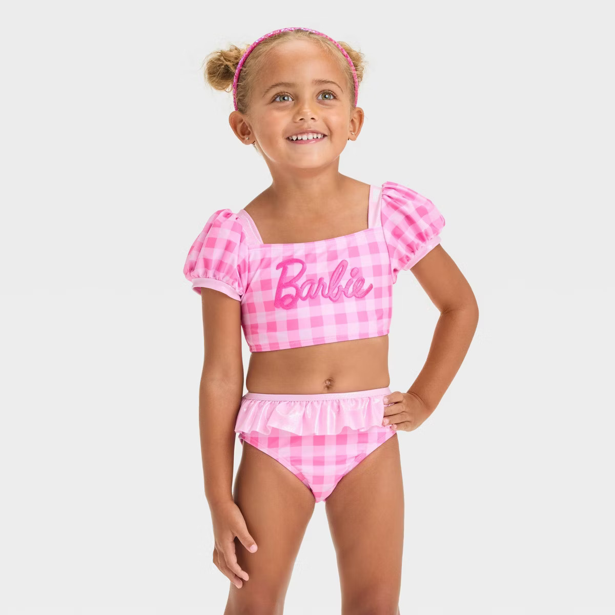 Toddler Girls' Barbie Tankini Set - Pink 2T | Target