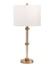 28in Crystal Metal Tub Column Table Lamp | TJ Maxx