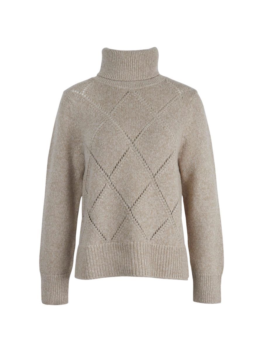 Laverne Cotton Pointelle Knit Turtleneck Sweater | Saks Fifth Avenue