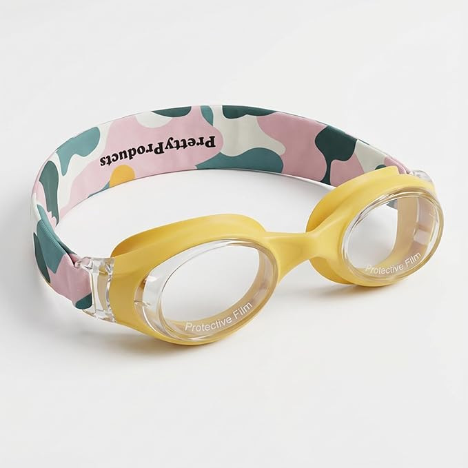 Swim Goggles with Fabric Strap - Cool Summer Goggle - Pool Goggles Kids - Soft Strap Swimming Gog... | Amazon (US)
