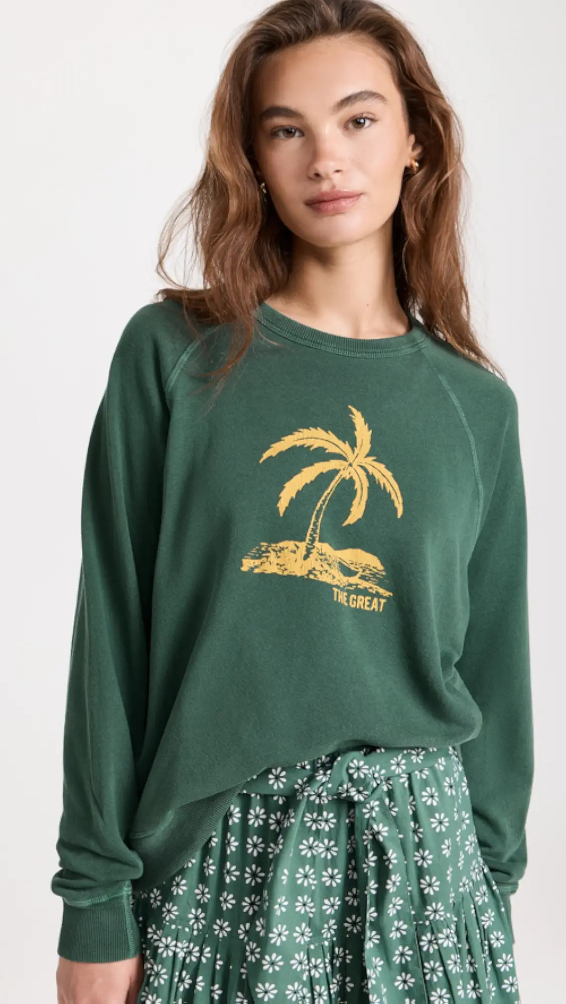 The College Sweatshirt with Island Palm Graphic | Shopbop