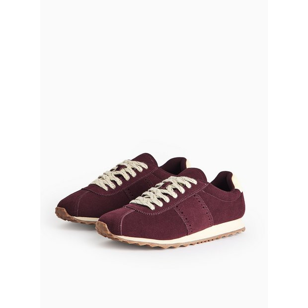 Burgundy Suede Jogger Trainers 4 | Tu Clothing