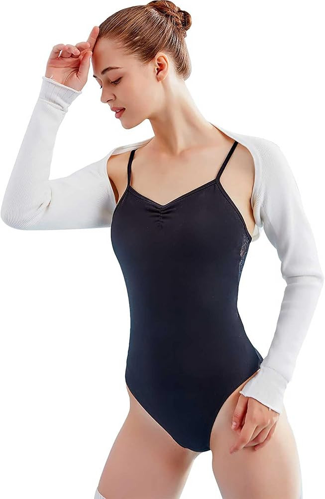 Daydance Women Wrap Dance Sweater Pink Soft Ballet Warm Up Jacket for Leotards | Amazon (US)