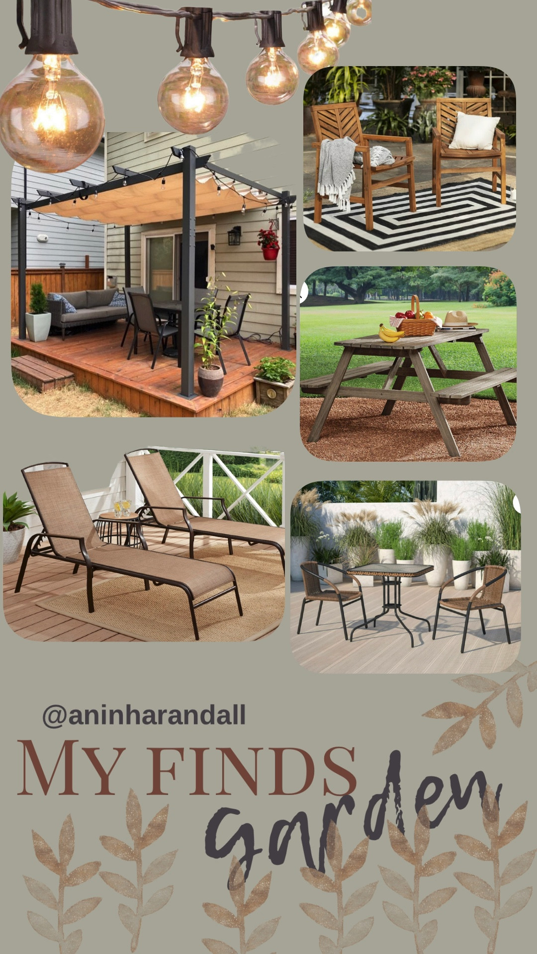 Wood Outdoor Picnic Table | Wood Chevron Outdoor Chair | Waterproof Connectable Cafe Lights with 13 Bulbs | LED Lantern String Lights for Indoor Outdoor | Garden Deck Wedding Camping Decoration | Waterproof Connectable Hanging Light | Backyard Porch Balcony Party Decor | Outdoor Retractable Pergola | Shade Canopy Patio Metal Shelter | Garden Pavilion | Grill Gazebo | Modern Yard Grape Trellis Pergola | Reclining Steel Outdoor Chaise Lounge | Square Glass Metal Table | Ratin Chairs

#LTKwedding #LTKSeasonal #LTKhome