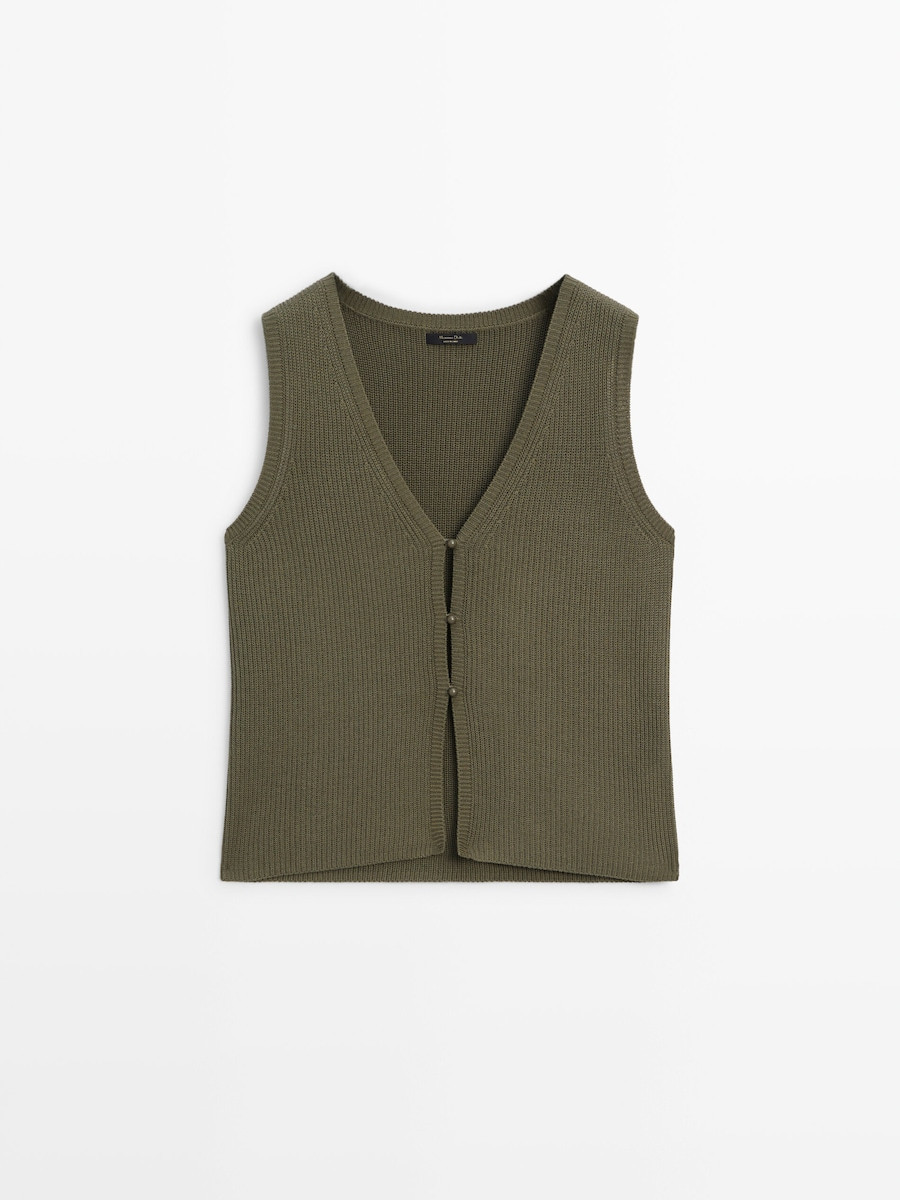 Stricktop mit V-Ausschnitt | Massimo Dutti DE