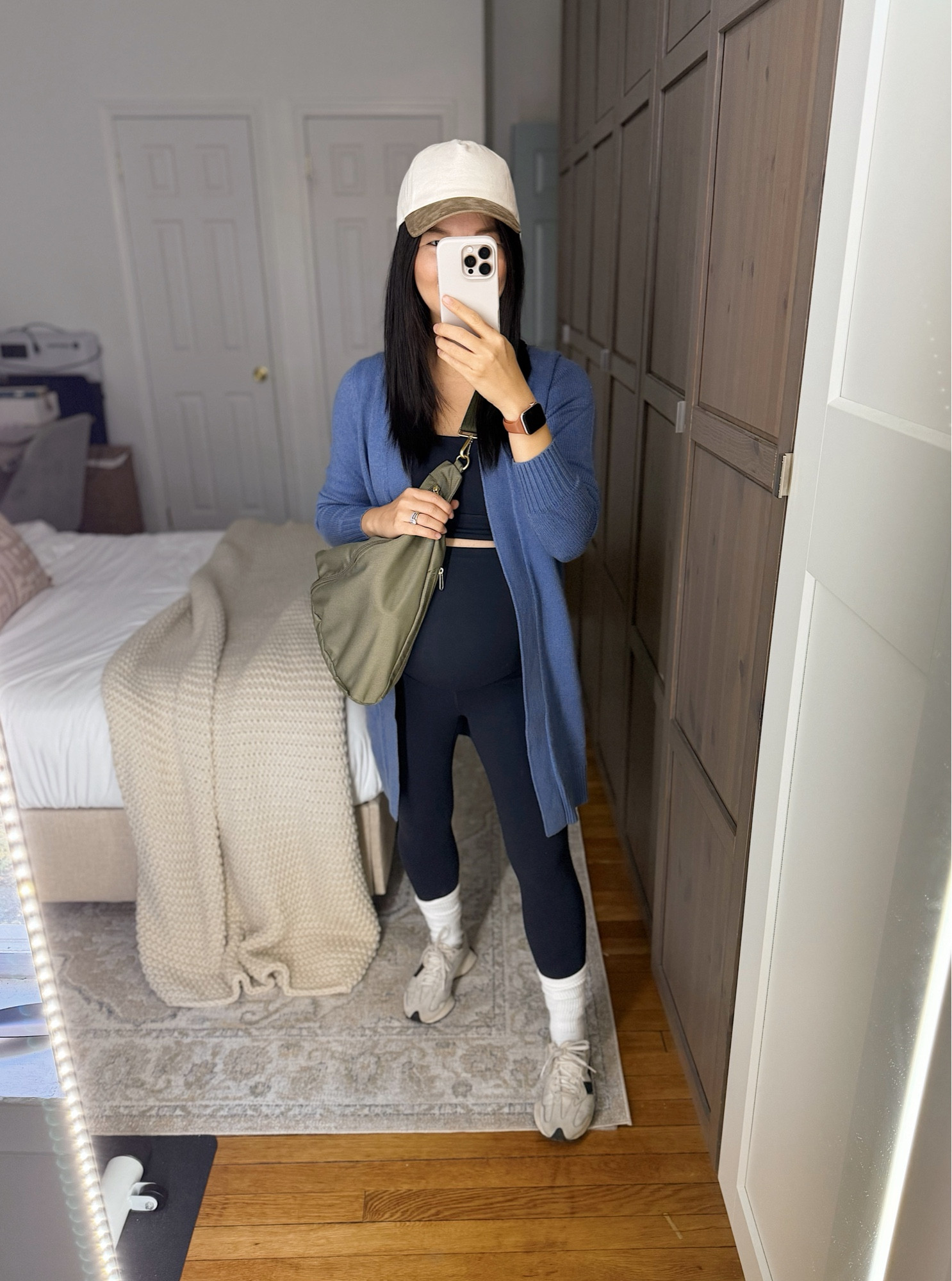 Two tone baseball cap
Beige baseball cap
Navy workout set
Navy sports bra (S)
Navy maternity leggings (XS)
Navy workout leggings
Maternity workout leggings
Olive green crossbody bag
Olive green sling bag
Tube socks
New Balance 327 sneakers (TTS)
Athleisure outfit
Maternity outfit
Workout outfit
Mom outfit

#LTKBump #LTKFindsUnder50 #LTKFitness