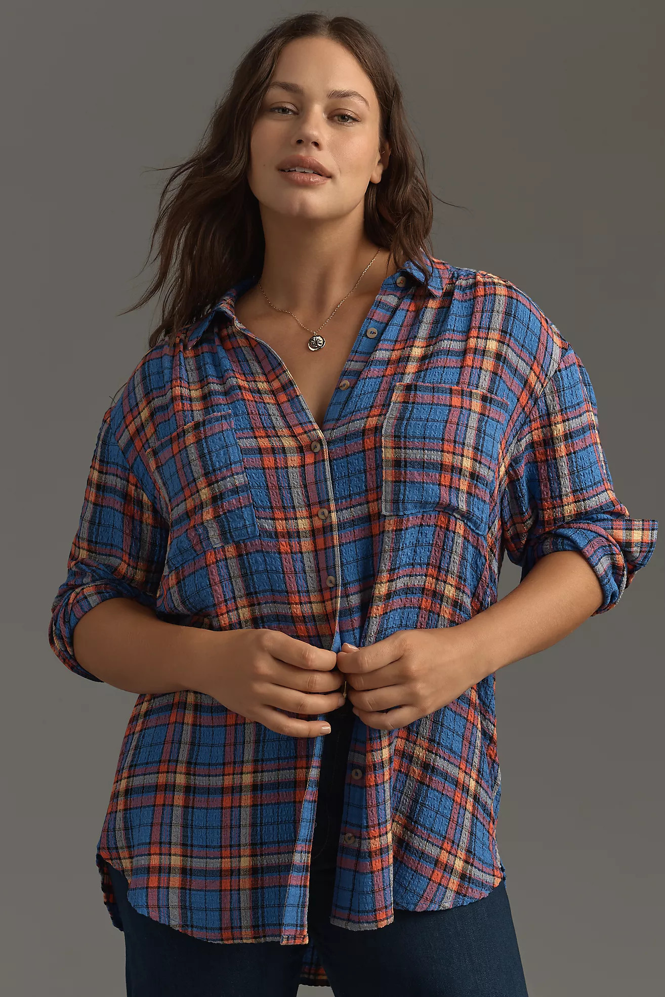 The Hadley Relaxed Buttondown Shirt by Pilcro​: Plaid Edition | Anthropologie (US)