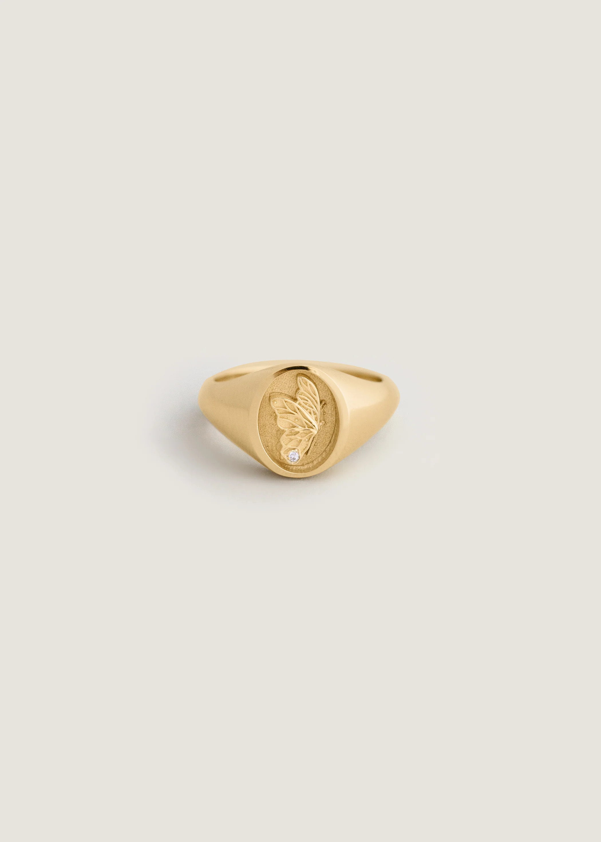 Juliette Butterfly Signet Ring | Kinn Studio