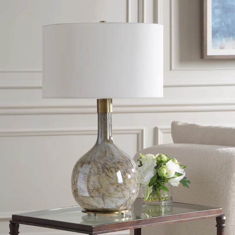 Orren Ellis Tymeir Brown Glass Table Lamp | Wayfair | Wayfair North America