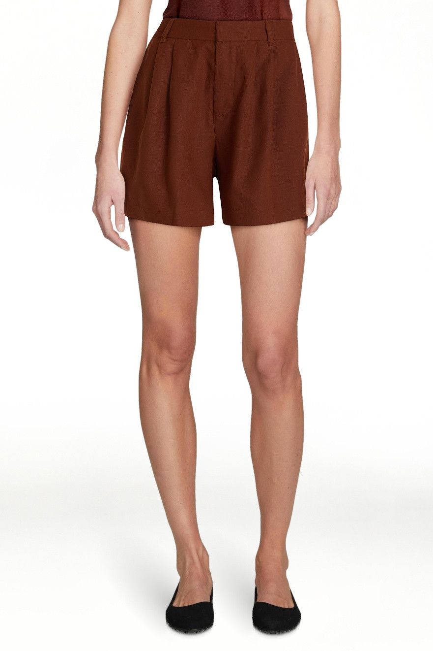 Time and Tru Women's Linen-Blend Shorts, 5 in Inseam, Sizes XS-XXXL | Walmart (US)
