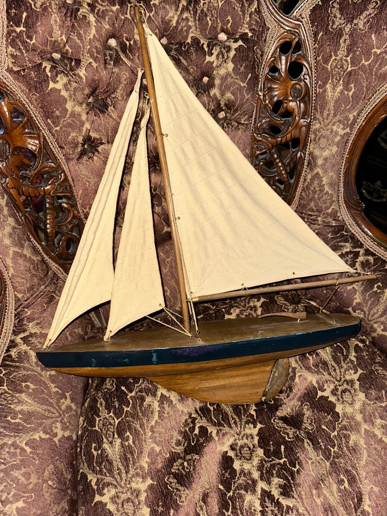 Antique Wooden Sailboat Hull, Approx 19 Long Great for Childs Room or Restoration Enthusiasts - E... | Etsy (US)