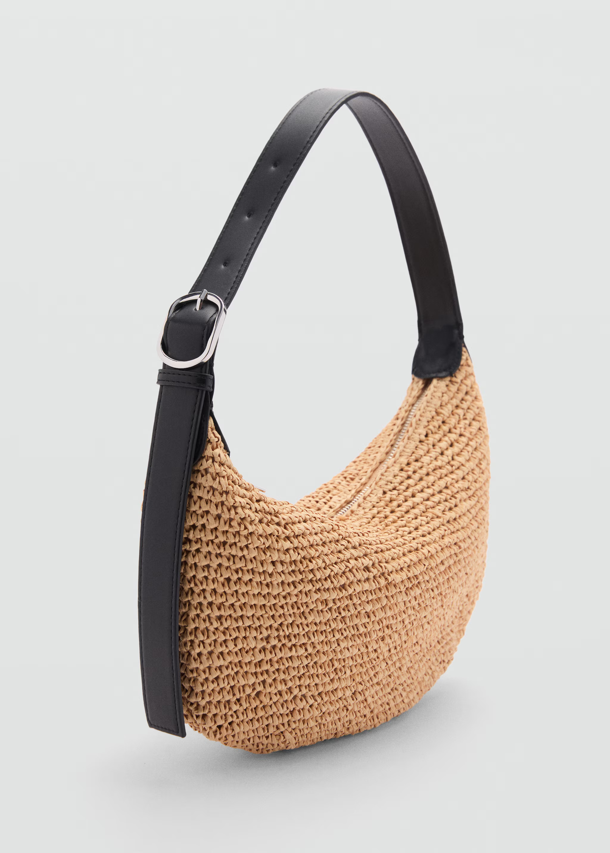 Natural fiber shoulder bag | MANGO (US)