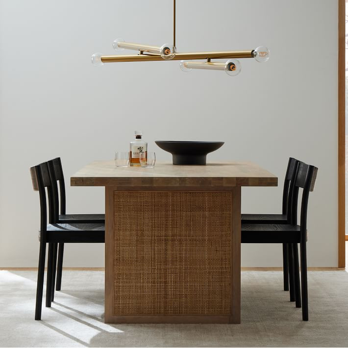 Yvette Woven Rectangle Dining Table (84") | West Elm (US)
