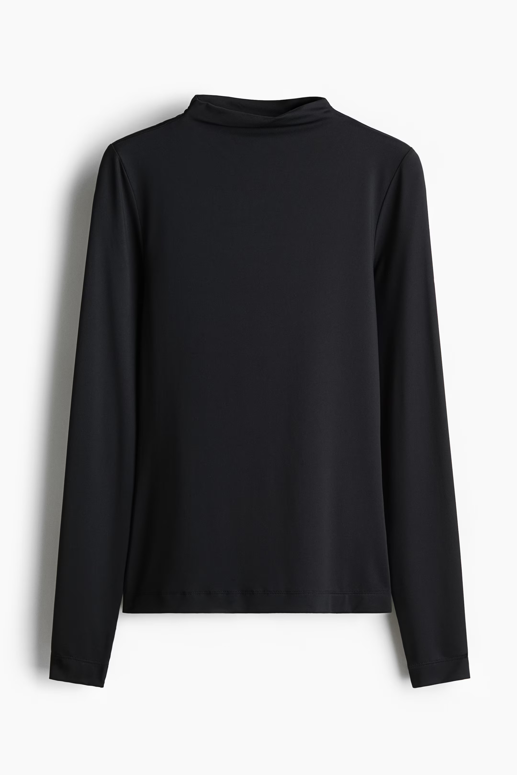 Turtleneck microfibre top - Black - Ladies | H&M GB | H&M (UK, MY, IN, SG, PH, TW, HK)