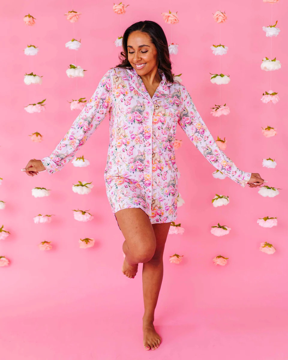 Somebunny Special Women's Button Down Nightgown | Bums & Roses