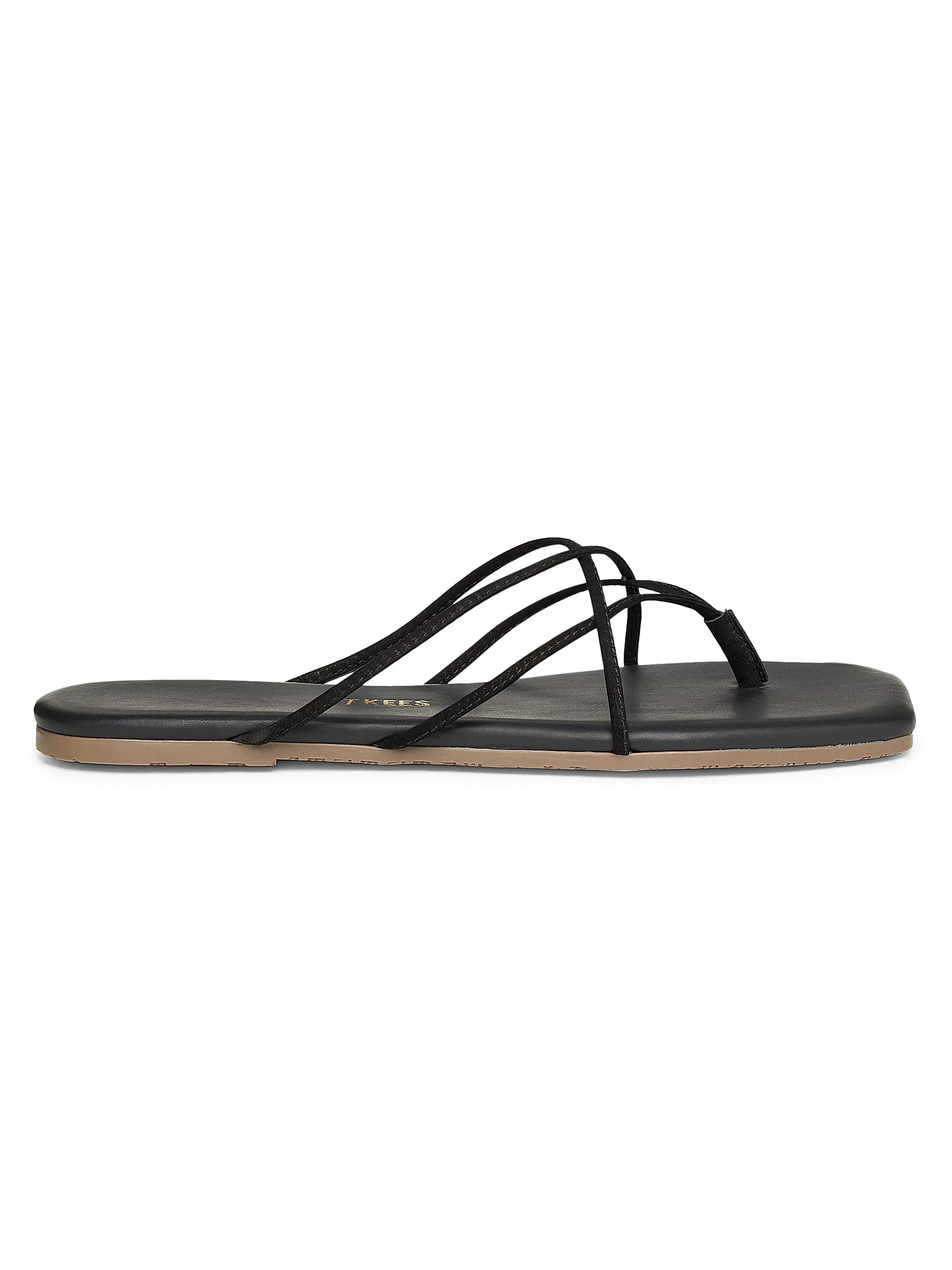 Square-Toe Elle Leather Sandals | Saks Fifth Avenue