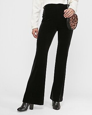 Super High Waisted Velvet Flare Pant | Express