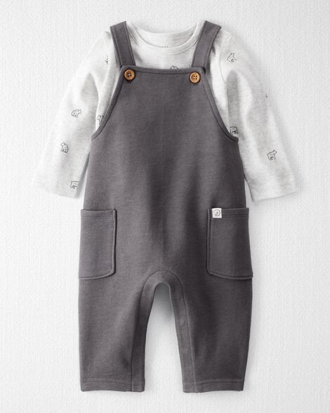 Baby 2-Piece Organic Cotton Overall Set in Bear Print | Carter's Inc