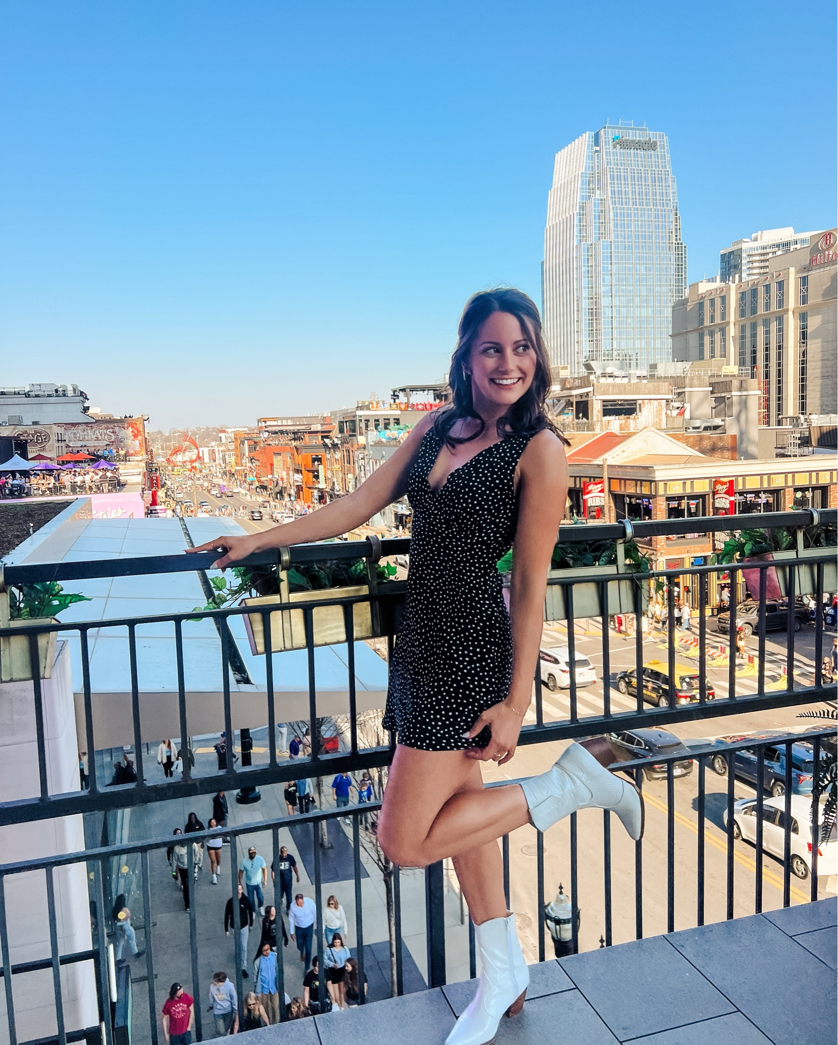 Heading to Nashville or a country music event and not sure what to wear? 🤠 This black and white polka dot sundress is perfect for so many occasions! Just throw on some western boots or white sneakers, and you’ll have the cutest classic outfit! 
For reference, I’m about 5’2” (the boots add a couple inches), and this dress is a great length on me! 

#LTKSeasonal #LTKStyleTip #LTKPetite