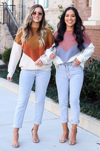 Wyatt Color Block Sweater | Dress Up