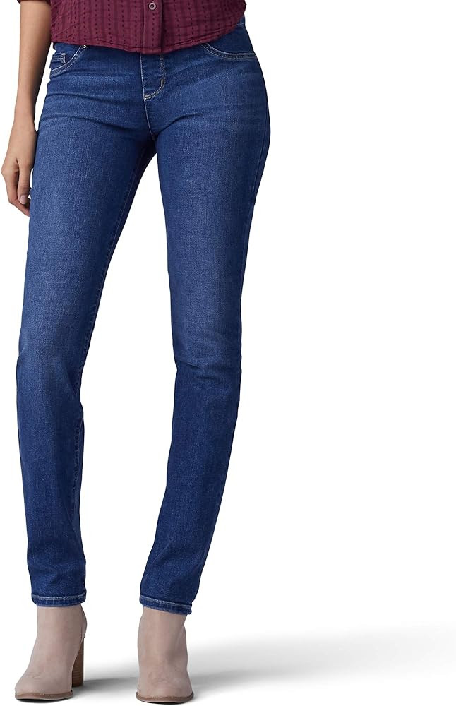 Lee Women's Sculpting Fit Slim Leg Pull on Jean | Amazon (US)
