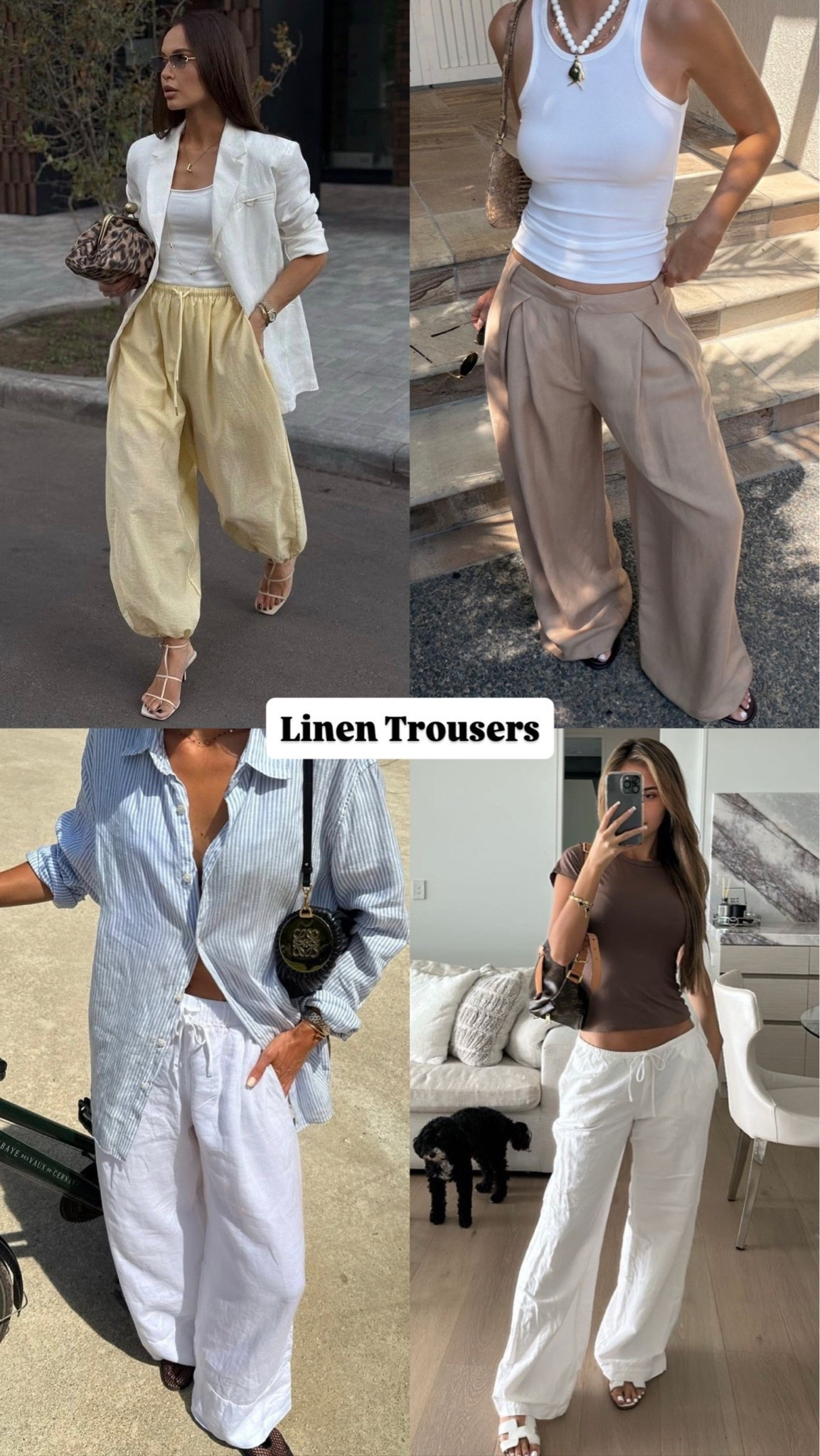 linen trousers + effortless layers = cool girl fashion trendy energy 🤍
#SpringStyle #MinimalFashion #LTKStyle

#LTKootd #LTKSaleAlert