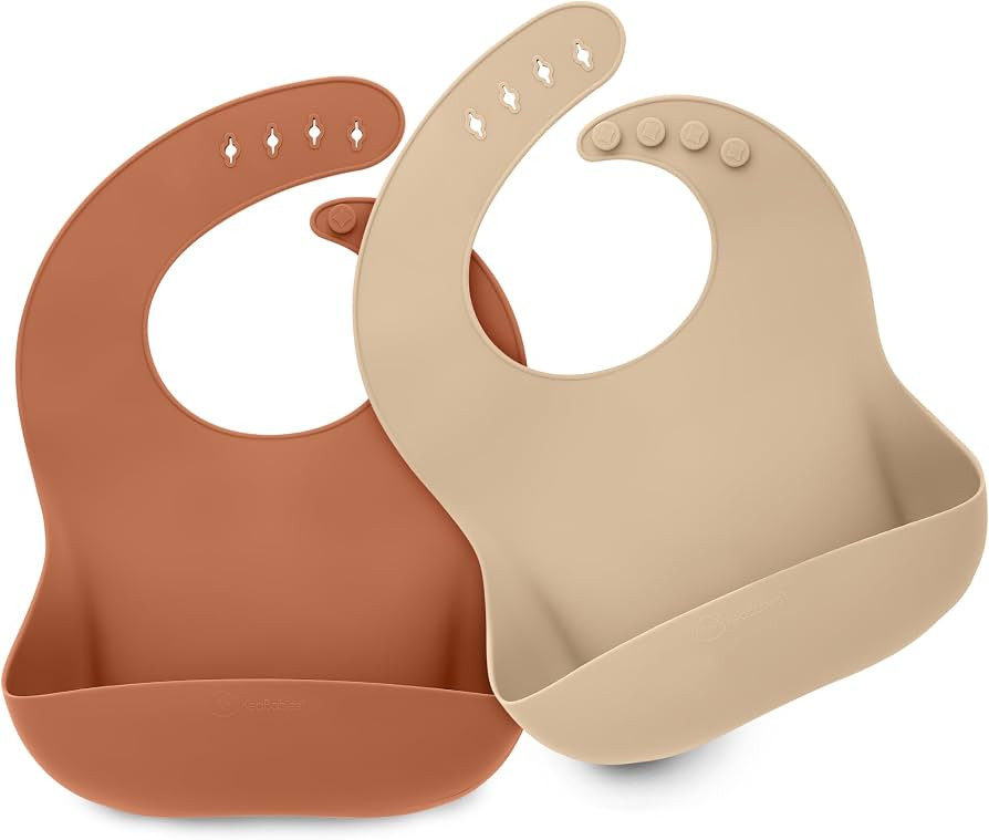 KeaBabies 2-Pack Silicone Bibs For Babies, Silicone Baby Bibs for Eating, Food-Grade Pure Silicon... | Amazon (US)