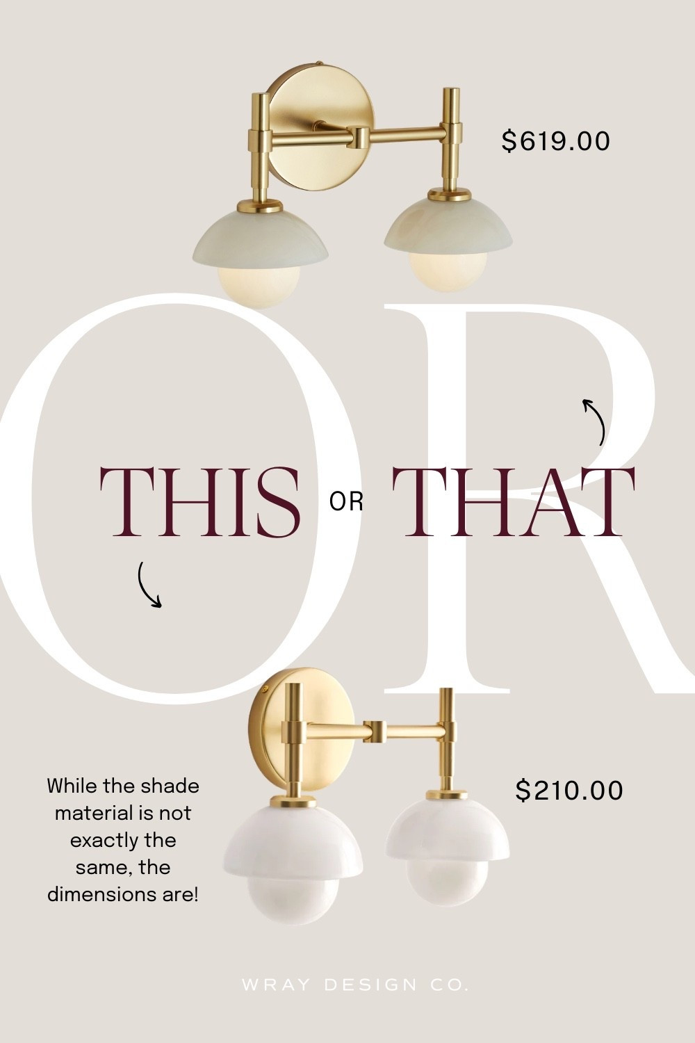 Your weekly look for less is here and it may be one of the best ones yet.  A double sconce with rounded glass shades. Shown in brass. I’m OBSESSED. Will you splurge or will you save? Let me know in the comments!

#LTKHome