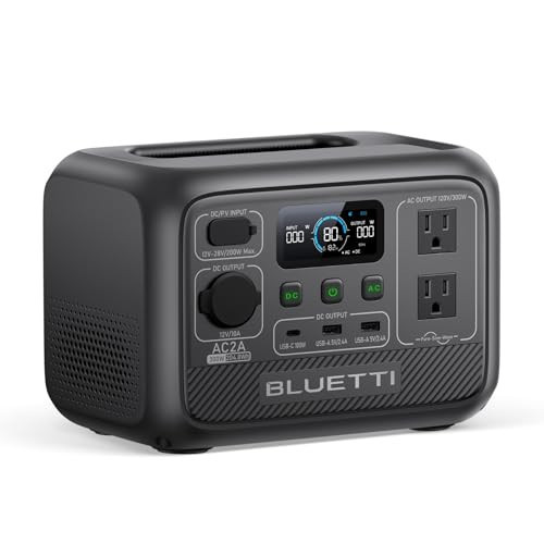 BLUETTI Solar Generator AC2A, 204Wh 300W Portable Power Station LiFePO4 | Amazon (US)
