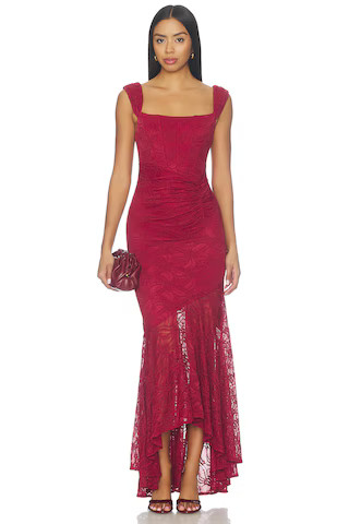 MORE TO COME Micah Corset Dress in Burgundy. - size XL | Revolve Clothing (Global)