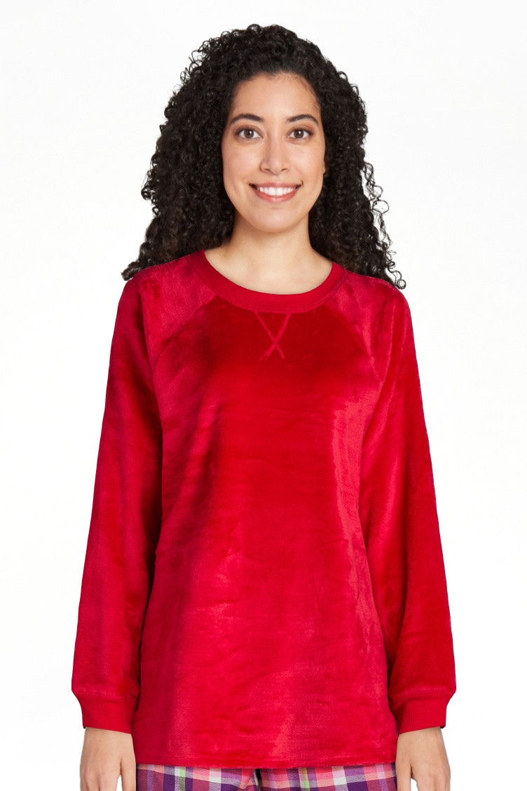 Joyspun Top de Dormir de Felpa para Mujer con Mangas Largas, Tallas XS-3X | Walmart (US)