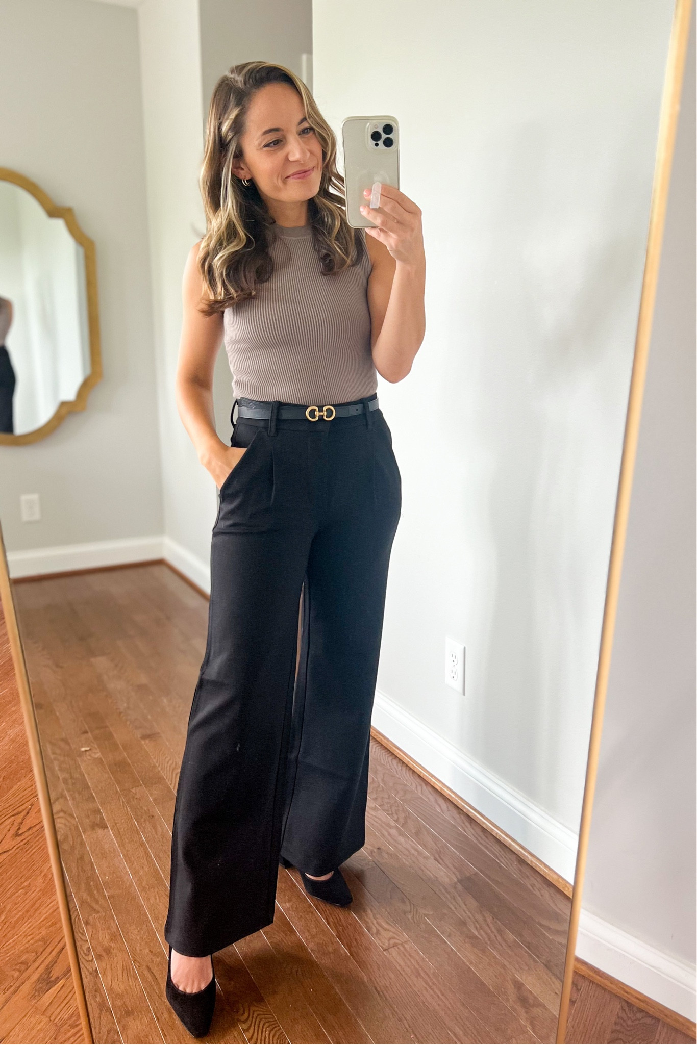 My one Nordstrom sale win! These soft and stretchy ponte trousers. I’m wearing them in 00P and I think you could size down for the best fit (a little loose around my waist). They have a 28” inseam.

The shoes are also part of the sale and a great wear to work style, I would go down 1/2 size for the best fit. 

#LTKworkwear #LTKxNSale