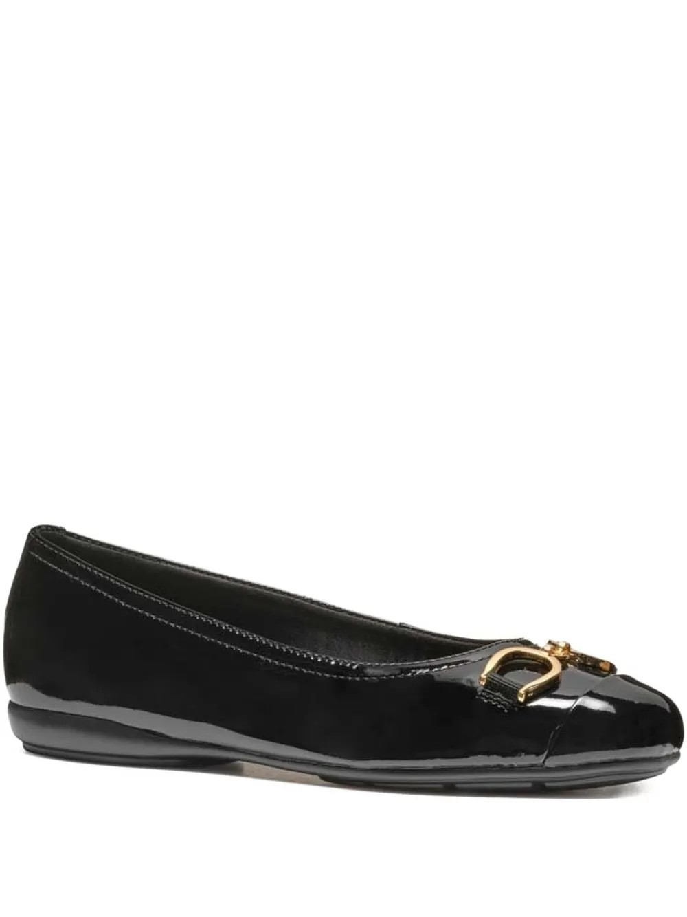 Geox buckle-detail ballet flats - Black | Farfetch Global