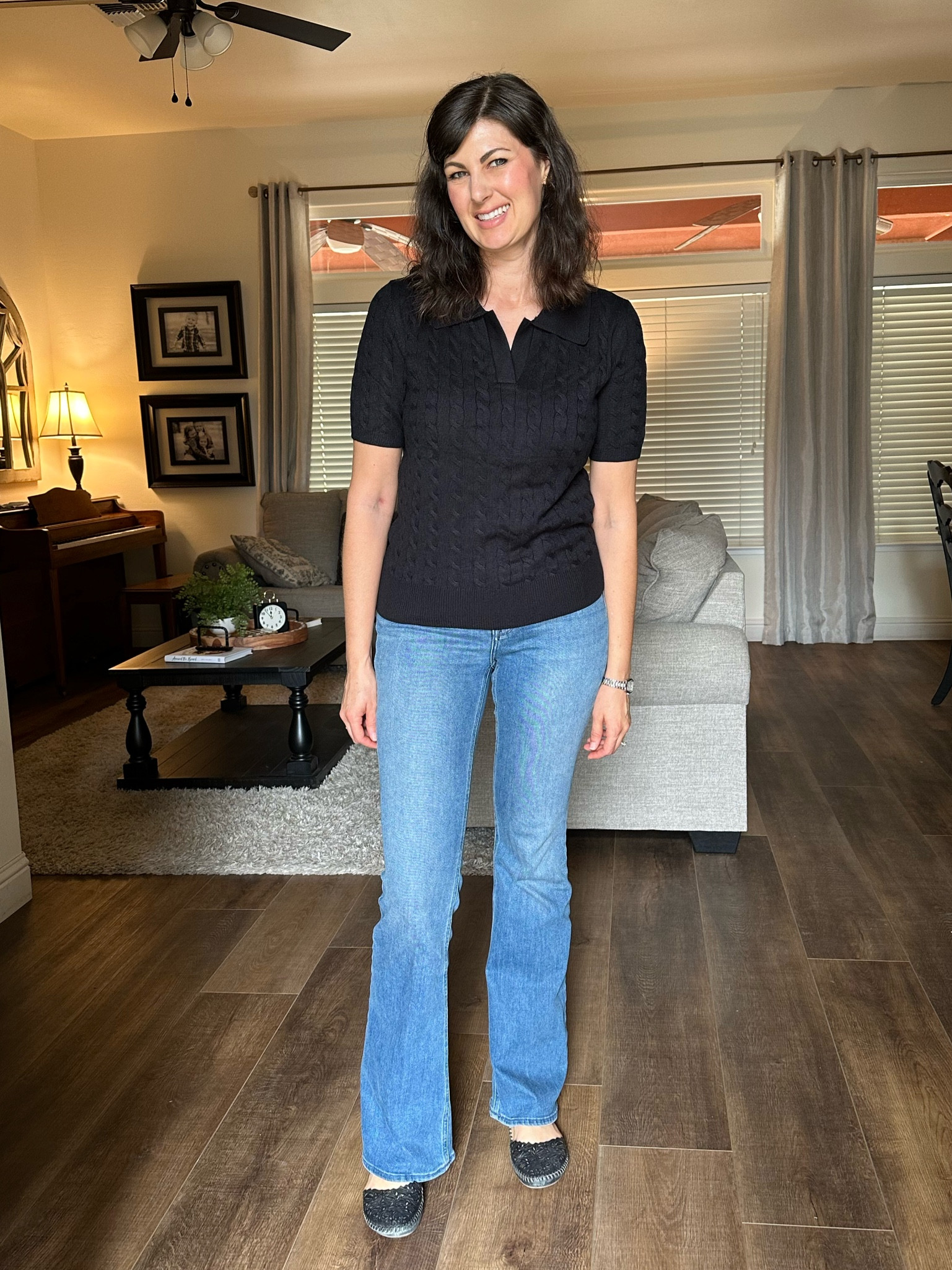 The Imily Bela cable sweater is a perfect staple piece for Spring. It comes in a wide variety of colors. Paired with these Old Navy flare jeans and it’s a simple put together outfit. Shoes listed below. 
5’9” wearing 4T in jeans, medium top

#LTKSaleAlert