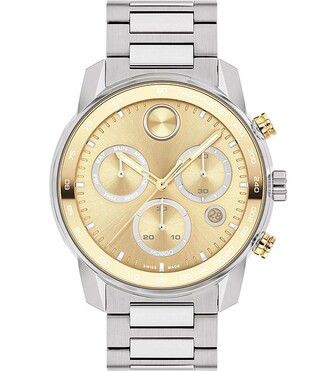 Movado Bold Men's Verso Quartz Chronograph Two Tone Stainless Steel Bracelet Watch | Dillard's | Dillard's