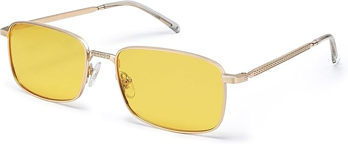 SOJOS Retro Vintage Rectangle Polarized Sunglasses Mens Womens Classic UV400 Metal Sunnies SJ1215 | Amazon (US)