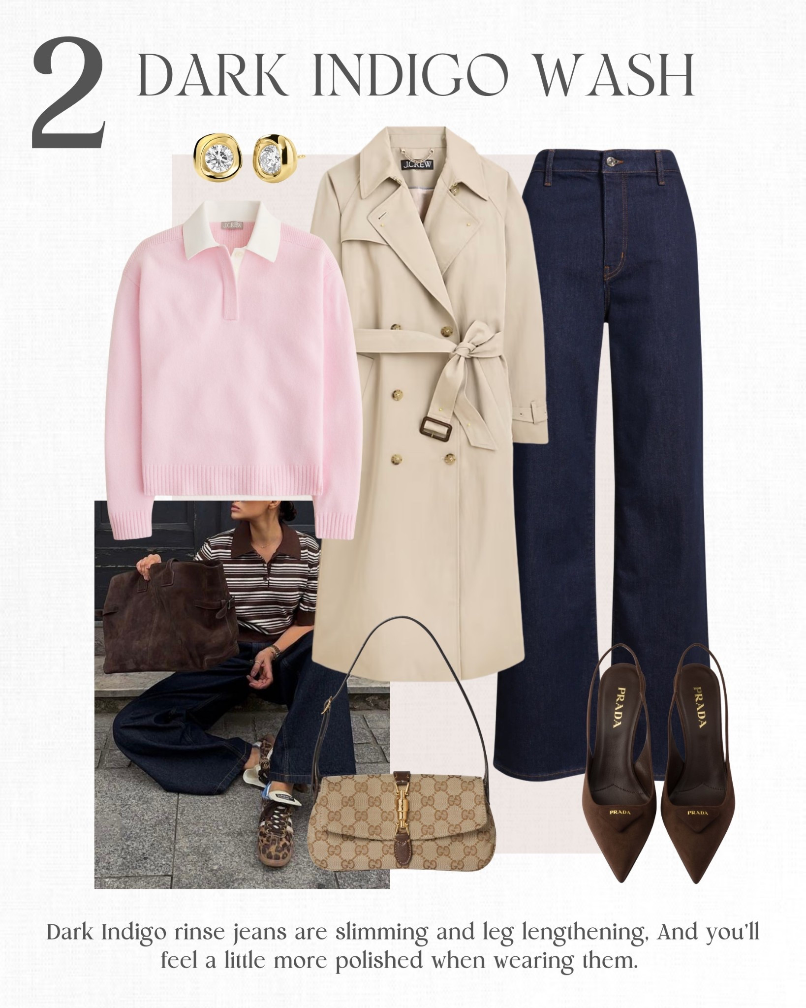 Dark indigo rinse jeans are always in style, except this season there are way more options! They’re slimming and leg lengthening, and you’ll feel a little more polished when wearing them. A blazer and heel is chic too! ✨

#LTKootd #LTKPetite #LTKOver40